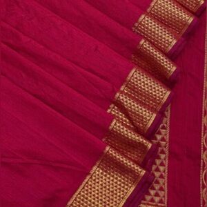 Gadhwal cotton silk saree with stitched blouse